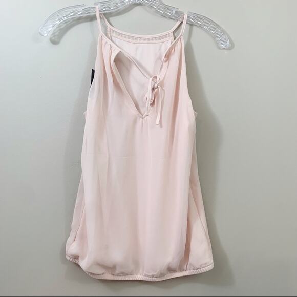 Express Pintuck Sleeveless Jeweled/Beaded Chiffon Top - Picture 6 of 6